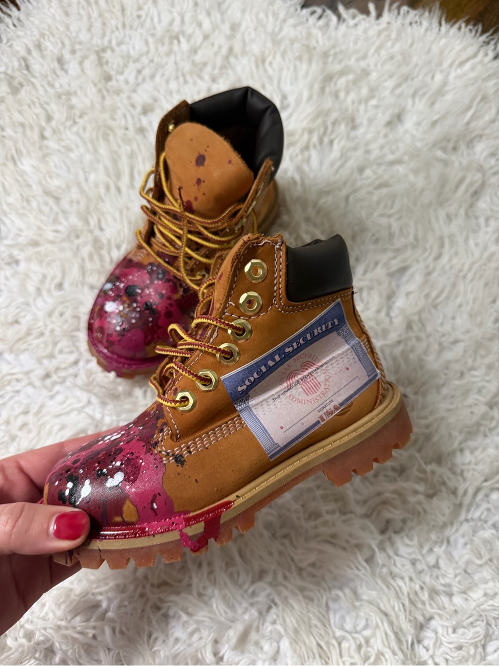 Custom designed Timberlands boots